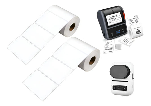 Etiquetas Adhesivas Impresoras Portátiles 50x25mm X2 Rollos 400 Unidades