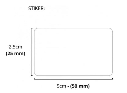 Rollo Etiquetas Adhesivas Térmica Directa 50x25mm X1000