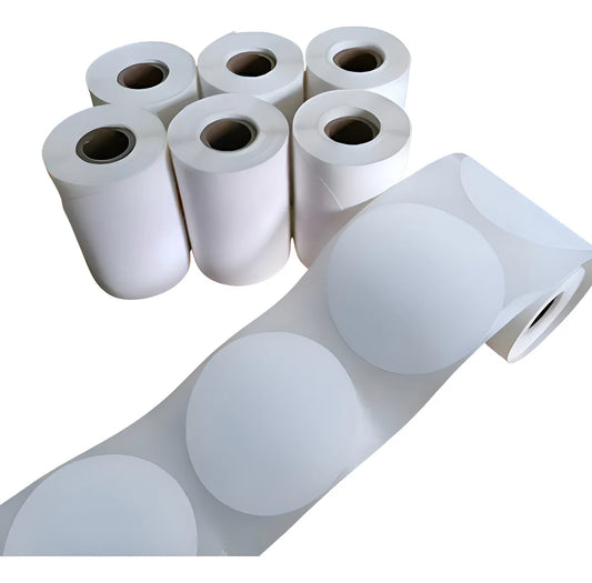 Etiquetas Adhesivas Redondas Impresoras Portatiles X500 Und Blanco