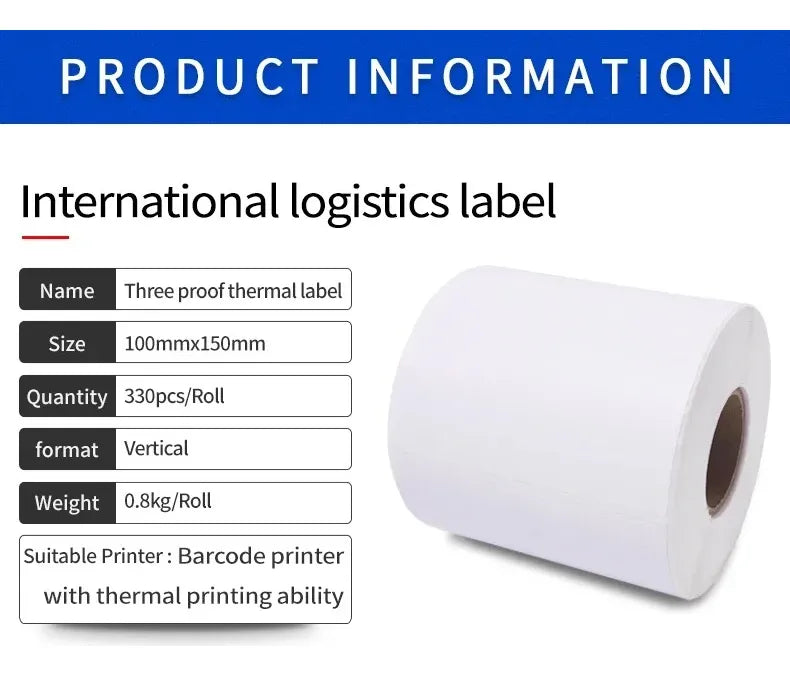 Etiquetas Adhesivas 100mm X 150mm Rollo X300 Térmica Directa