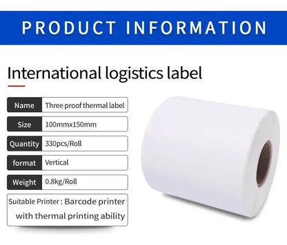 Etiquetas Adhesivas 100mm X 150mm Rollo X300 Térmica Directa